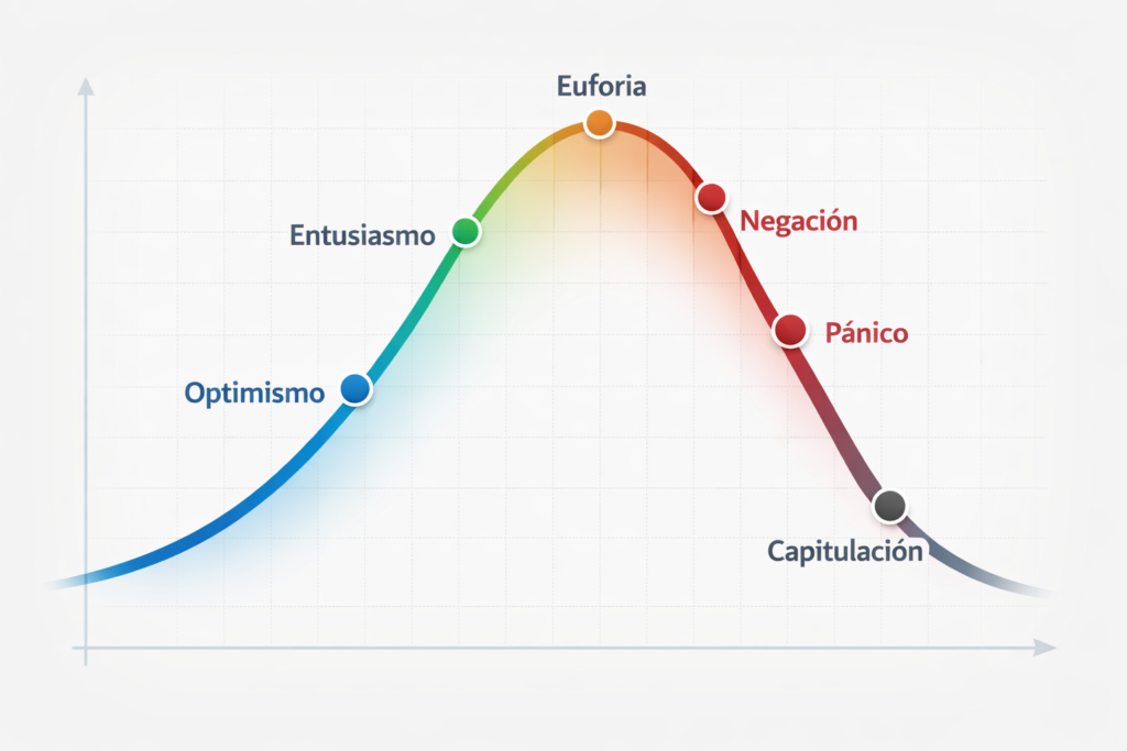 ciclo emocional mercado financiero fomo euforia pánico