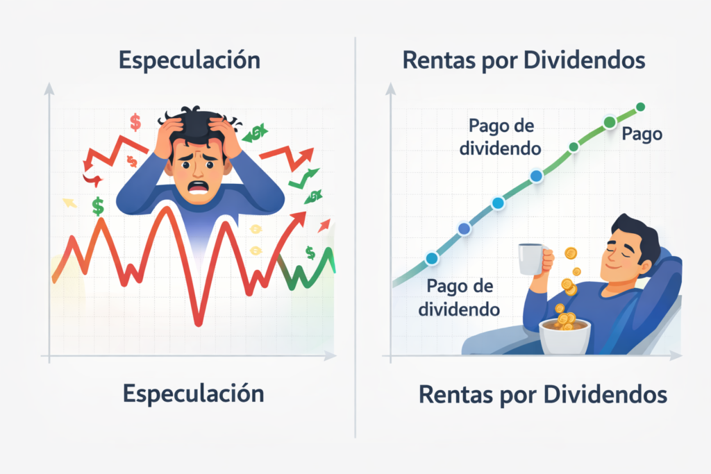 especulacion vs dividendos rentas pasivas inversion
