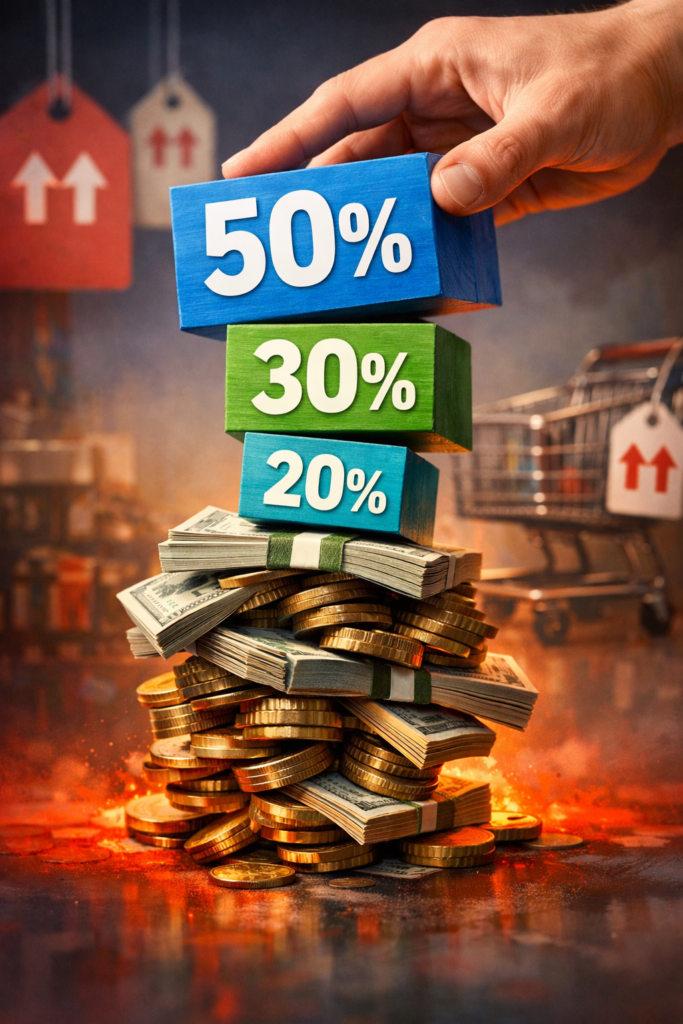 regla 50-30-20 inflacion 2026 presupuesto ajustado