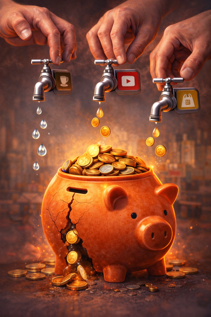 gasto hormiga presupuesto ahorro dinero suscripciones