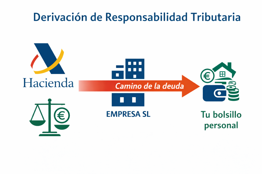 derivacion responsabilidad tributaria hacienda administrador deudas