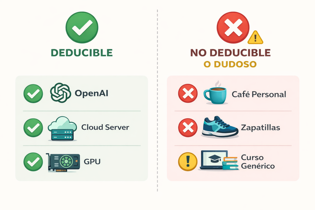 gastos-deducibles-ia-negocios-digitales-hacienda-2026